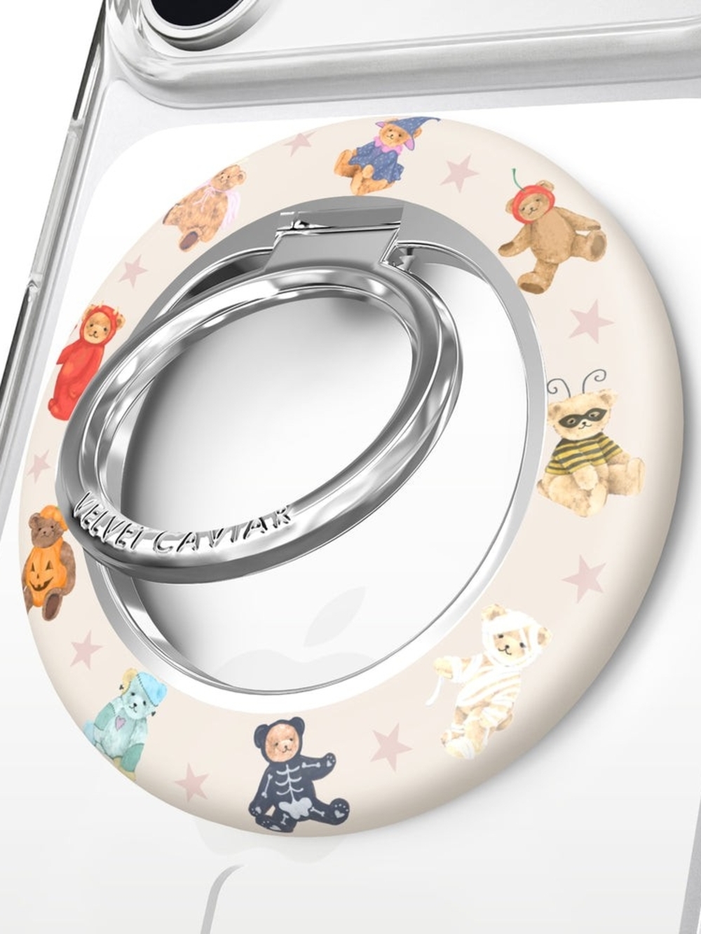 Velvet Caviar Teddy Scare Glitter MagSafe Grip Ring Bear Halloween